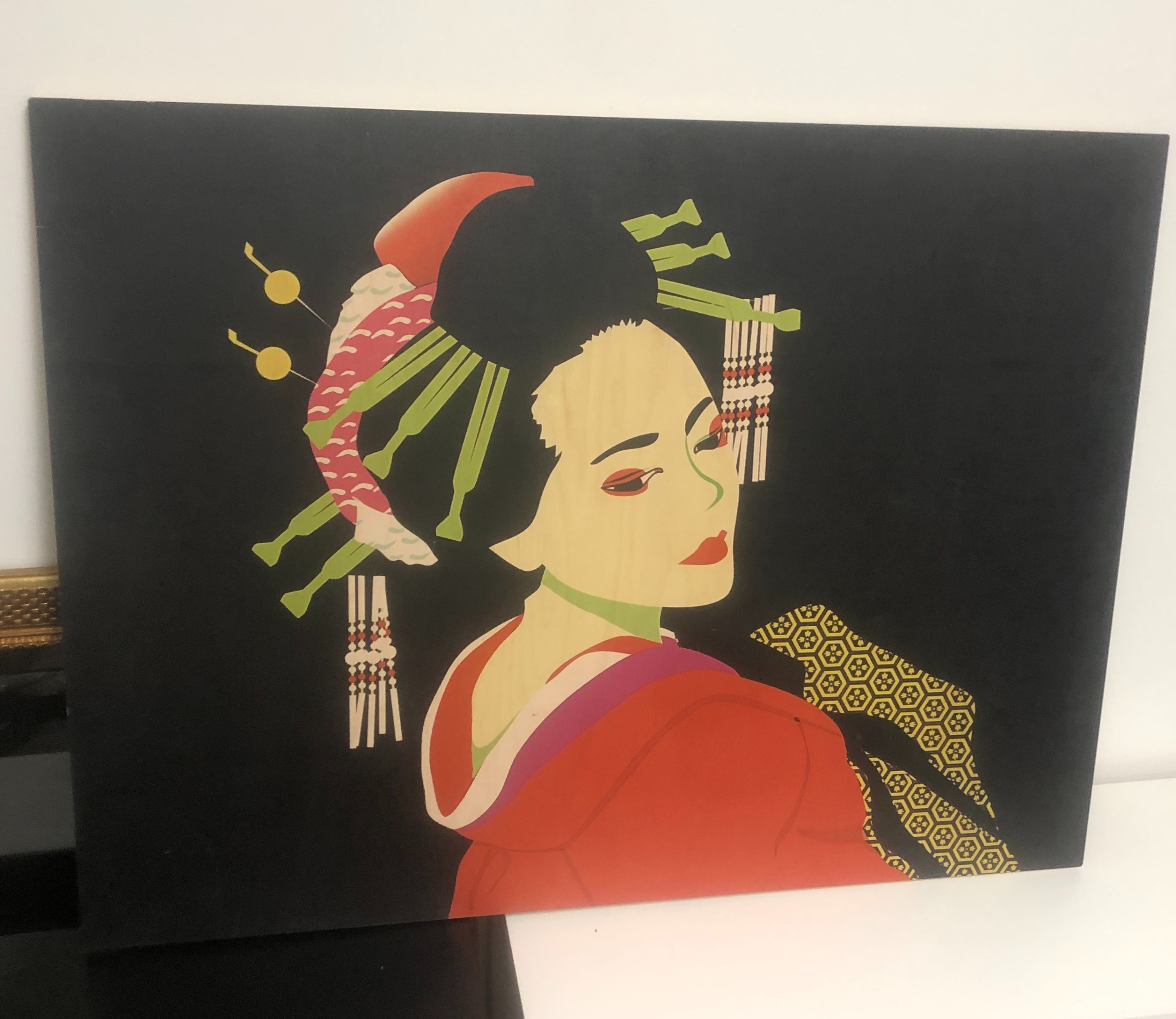 Pintura de Geisha japonesa